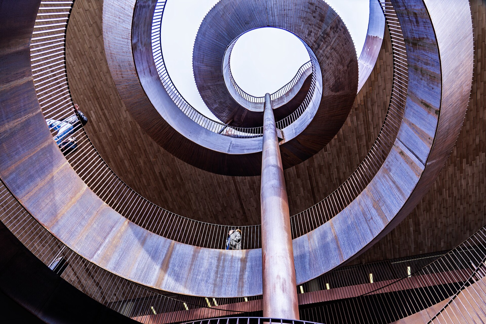 Spiral staircase in a Chianti Classico winery